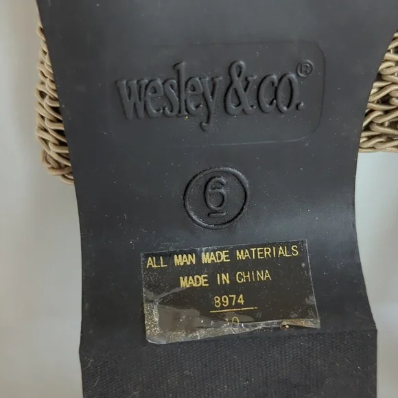 Wesley & Co. Neutral Slide Summer Sandal 6 Tan Brown - Picture 11 of 15